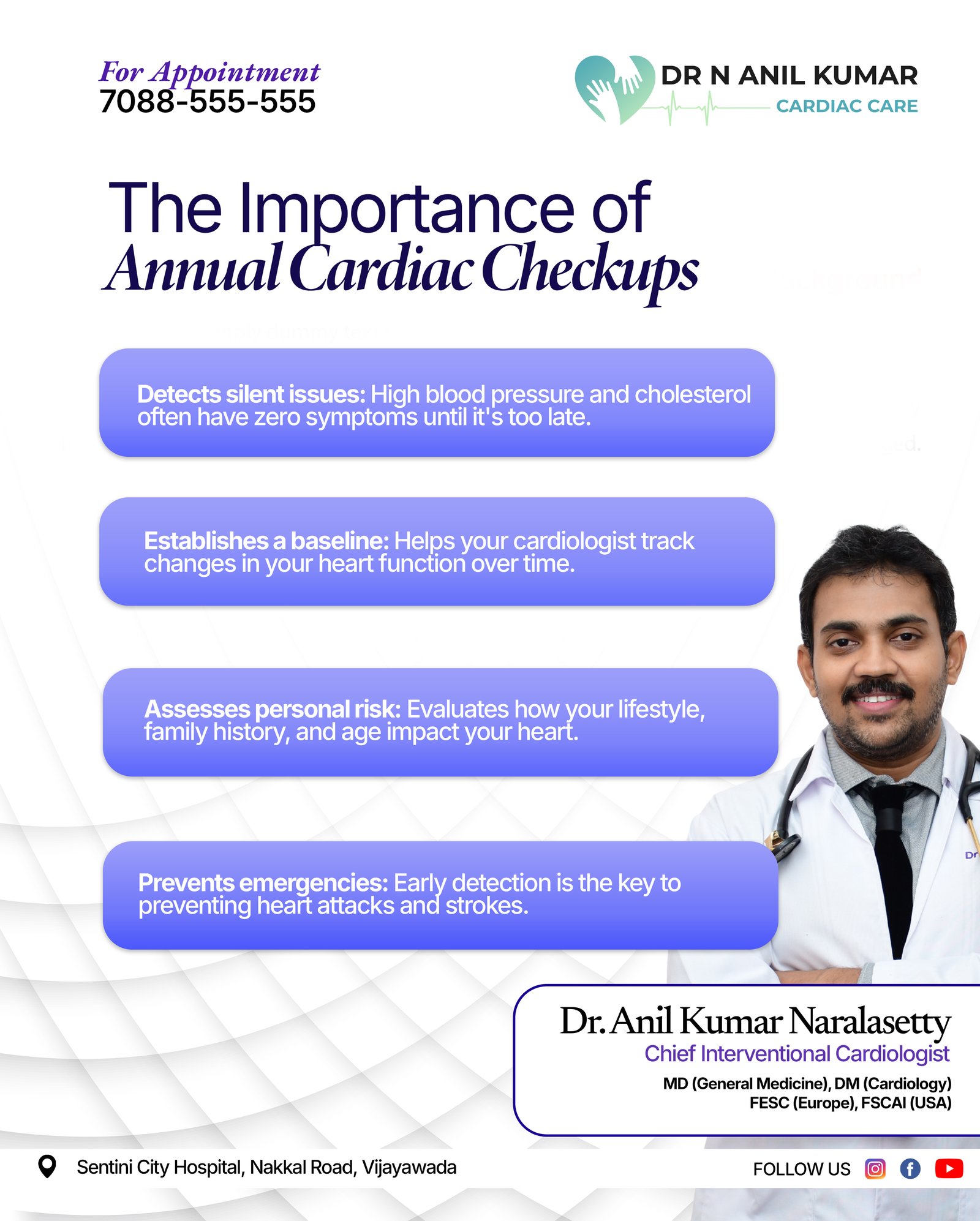The importance of annual checkups - Educational Health Flyer by Dr. Anil Kumar Naralasetty